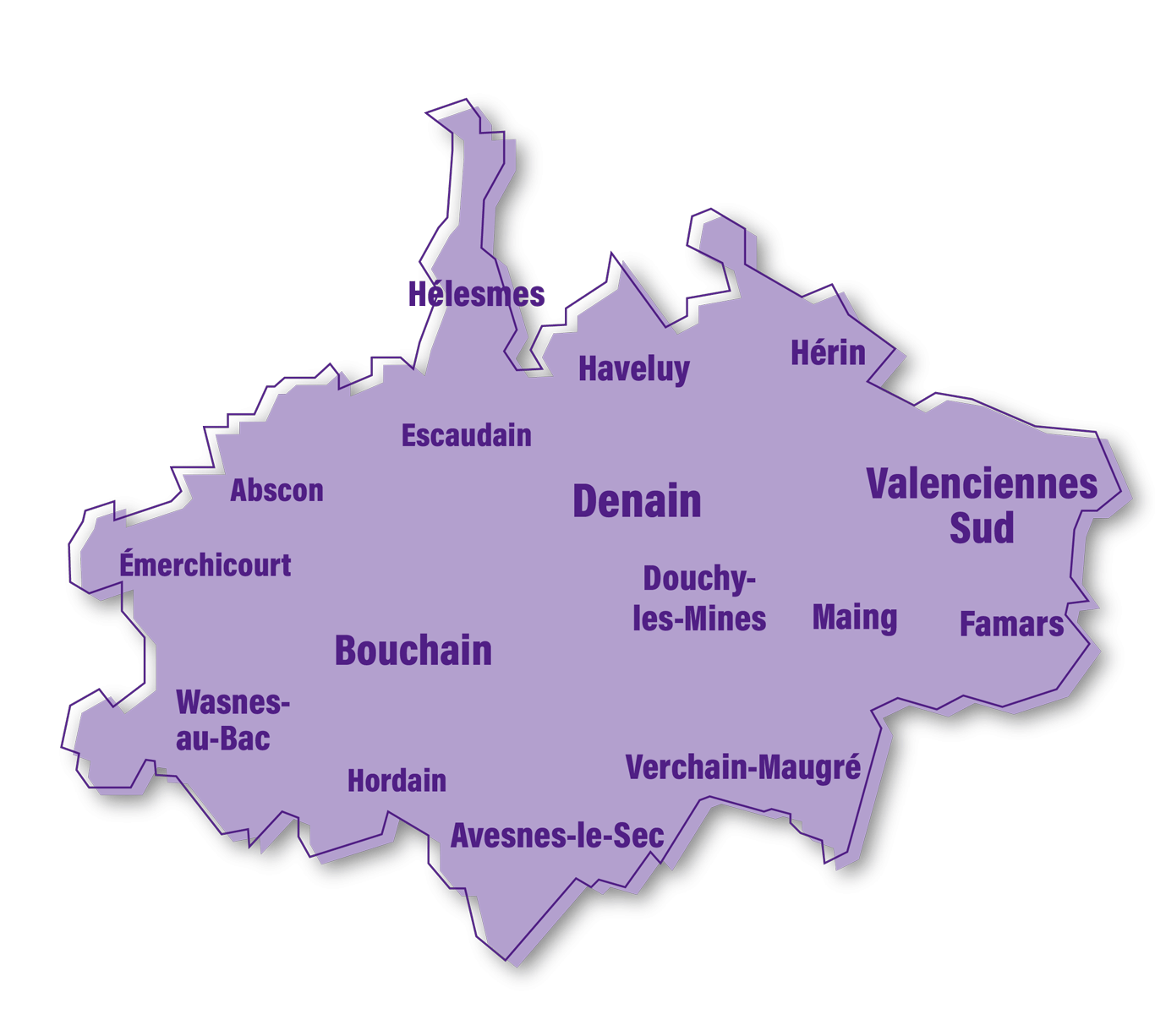 Carte de la 19e circonscription du Nord